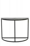 SEMICIRCLE CONSOLE TABLE ANTIQUE BLACK METAL LEG - CAFE, SIDE TABLES